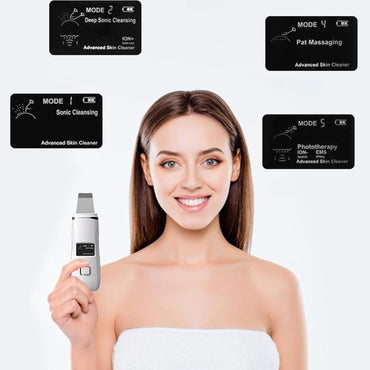 Skin Scrubber Skin Scraper Ultrasonic EMS Pore Cleaner Remover