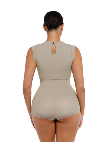 High Neck Sleeveless Bodysuit