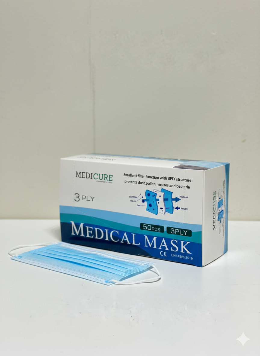 Face Mask Surgical 3ply with ear loop (Pack of 2)