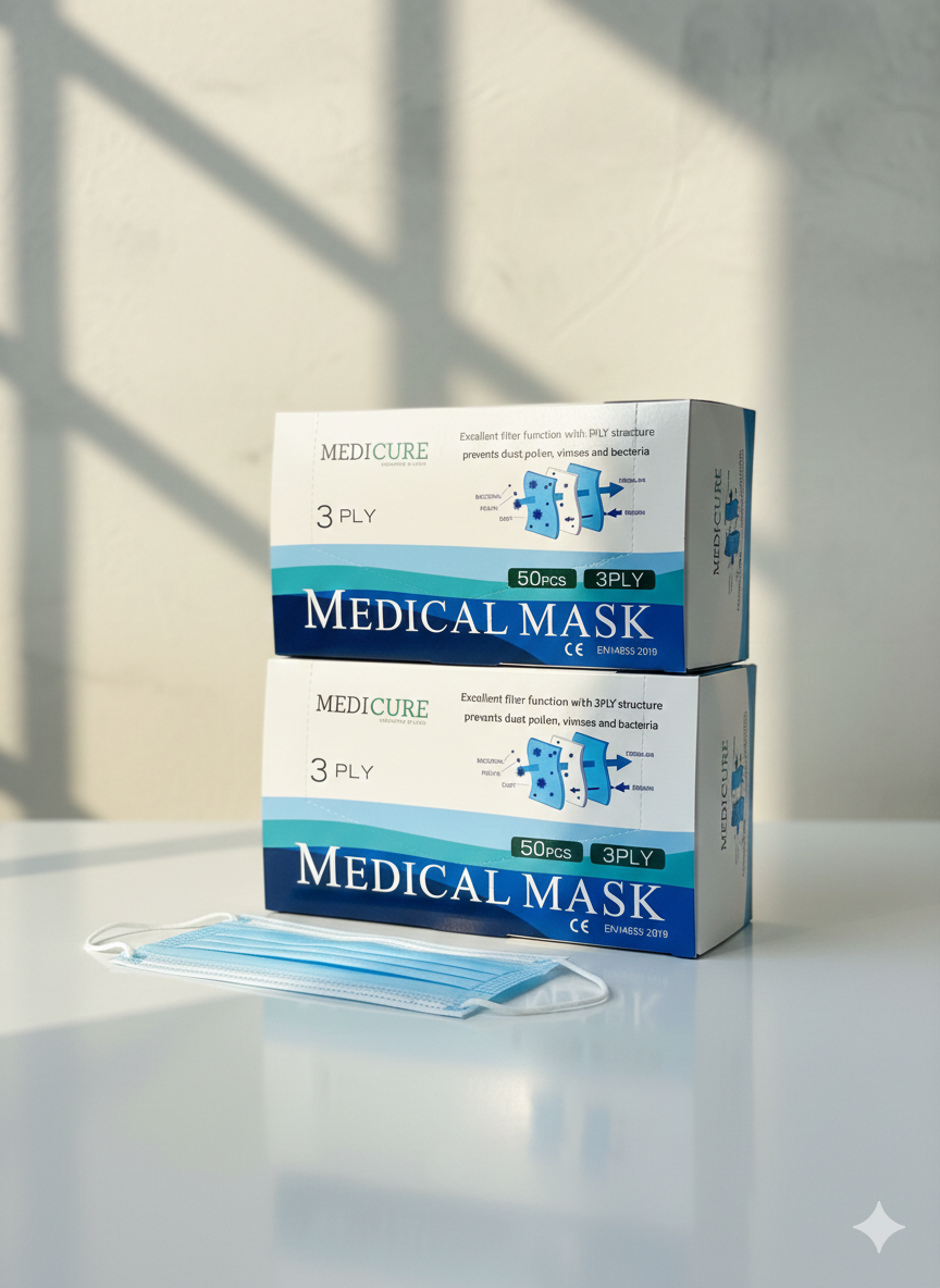 Face Mask Surgical 3ply with ear loop (Pack of 2)