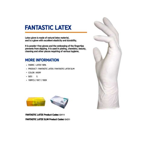 Fantastik Latex Powedered Free Gloves 100pcs
