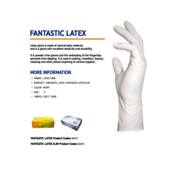 Fantastik Latex Powedered Free Gloves 100pcs