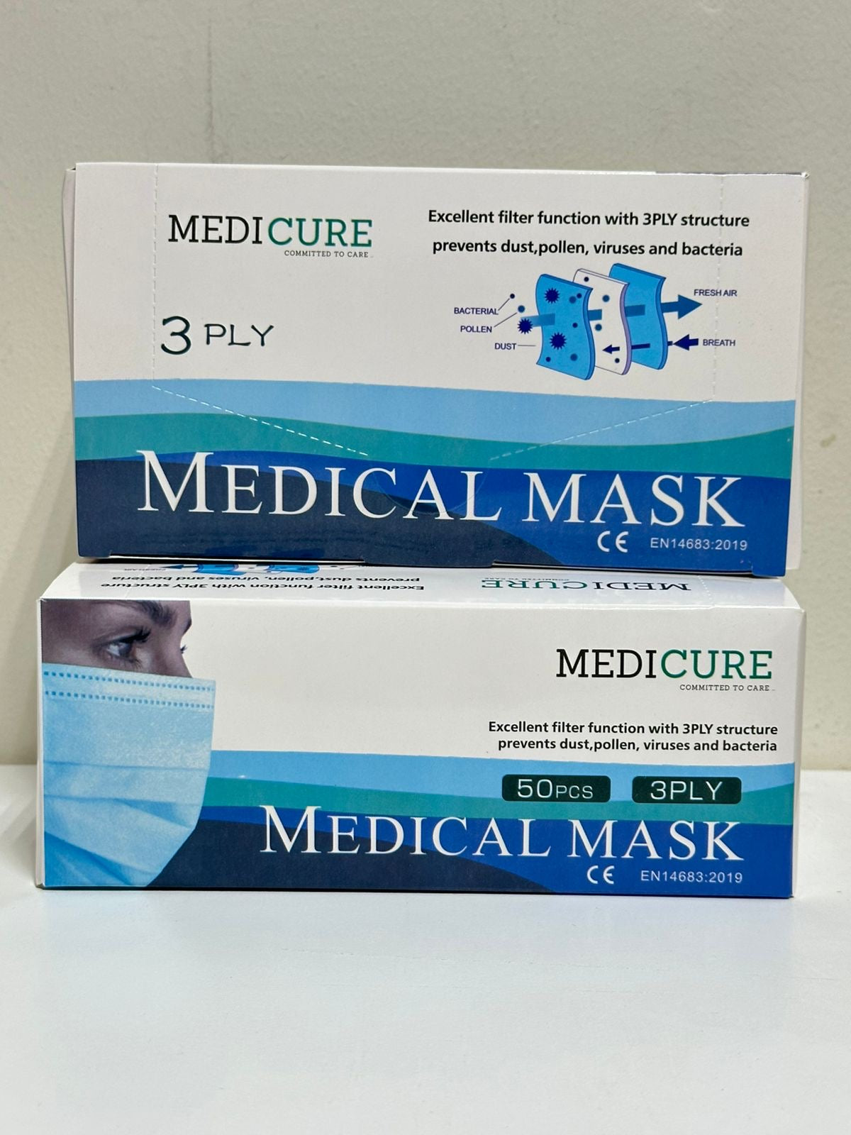 Face Mask Surgical 3ply with ear loop (Pack of 2)