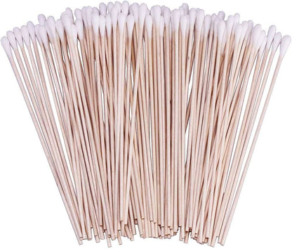 6 Inch Long Cotton Swabs with Wooden Handles Cotton Tipped Applicator for Cleaning