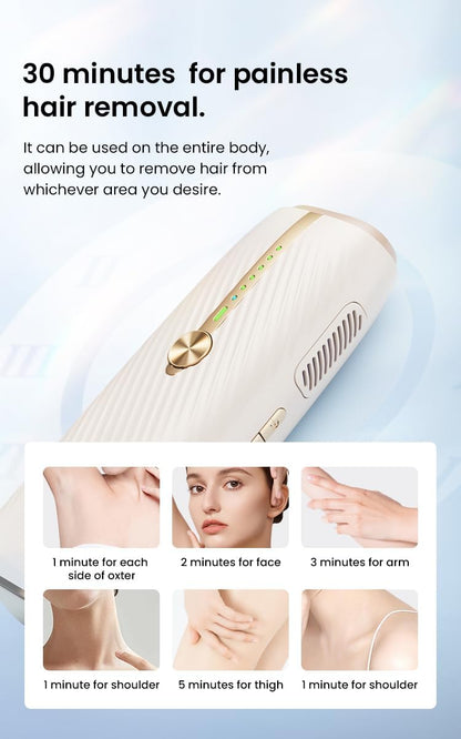 SMGT Sapphire IPL Hair Removal Device with Ice Cooling & 400,000 Flashes | 3-in-1 Hair Removal