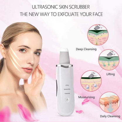 Ultrasonic Skin Facial Scrubber Face Spatula